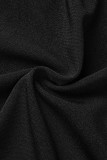 Grey Casual Sportswear Print Basic U Neck Sleeveless Two Pieces