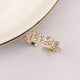 Gold Simplicity Letter Rhinestone Rings