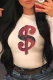 White Casual Street Print Patchwork O Neck Tops