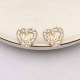 Gold Simplicity Letter Rhinestone Earrings