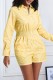 Yellow Casual Print Patchwork Turndown Collar Regular Romper