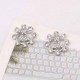 Silver Simplicity Letter Rhinestone Earrings
