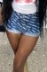 Blue Street Print Letter Straight Bottoms