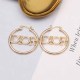 Gold Street Simplicity Letter Patchwork Earrings