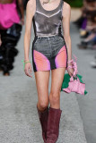 Black Gray Sexy Street Print Patchwork O Neck Sleeveless Two Pieces