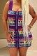 Purple Casual Street Print Letter Zipper Spaghetti Strap A Line Dresses