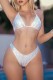 White Sexy Solid Bandage Backless Swimwears (With Paddings)