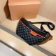 Black Gray Street Simplicity Letter Zipper Bags
