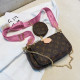 Pink Fashion Street Print Patchwork Bags