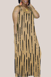 Rose Red Casual Work Elegant Solid Pocket Spaghetti Strap Straight Dresses