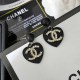 Black Simplicity Letter Patchwork Rhinestone Earrings