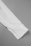 Colour Casual Work Not Positioning Printed Buckle Asymmetrical Turndown Collar High Waist Tops