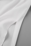 Colour Casual Work Not Positioning Printed Buckle Asymmetrical Turndown Collar High Waist Tops