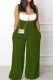 Green Sexy Casual Solid Backless Spaghetti Strap Sleeveless Two Pieces