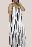 Rose Red Casual Work Elegant Solid Pocket Spaghetti Strap Straight Dresses