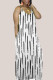 White Casual Work Elegant Solid Pocket Spaghetti Strap Straight Dresses