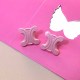 Pink Sweet Simplicity Geometric Patchwork Earrings
