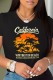 Black Daily Vintage Print Patchwork O Neck T-Shirts