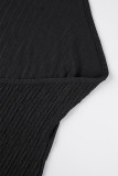 Black Sexy Casual Solid Bandage Backless Halter Long Dress Dresses