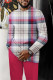 Rose Red Men's Casual Color Blocking Long Sleeve Walking Suit-189