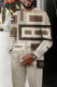 Khaki Men's Casual Color Blocking Long Sleeve Walking Suit-181