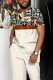 White Men's casual ethnic style walking suit-060