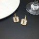 White Street Simplicity Letter Patchwork Earrings
