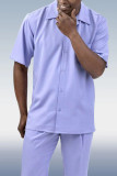 Purple Short Sleeve Walking Suit Available in 5 Colors