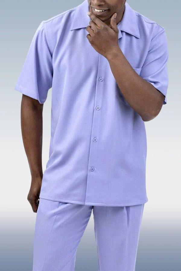 Purple Short Sleeve Walking Suit Available in 5 Colors