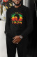 Black Men's Casual Color Blocking Long Sleeve Walking Suit-182