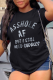 Black Street Print Patchwork Letter O Neck T-Shirts