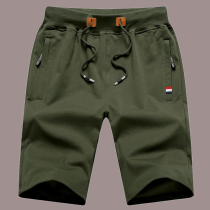 Green Casual Solid Draw String Straight High Waist Wide Leg Solid Color Shorts