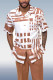 White Brown Walking Suits Taupe - Mens Two Piece Leisure Suits