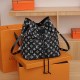 Black Street Letter Draw String Bags
