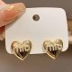 Gold Street Letter Pearl Earrings