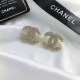 Gold Simplicity Letter Rhinestone Earrings