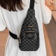 Black Gray Street Letter Patchwork Zipper Bags