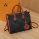 Black Street Elegant Letter Patchwork Bags