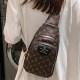 Brown Street Letter Patchwork Zipper Bags