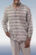 Grey Men's Grey Suede Check Long Sleeve Walking Suit 032