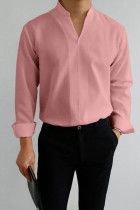 Pink Gentlemans Simple Design Casual Shirt