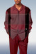 Black Red Men's Fashion Casual Long Sleeve Walking Suit 003