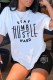 White Black Casual Letter Print Basic O Neck Short Sleeve Two Pieces
