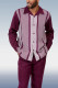 Red Men's Patterned Casual Walking Suit（2种颜色）