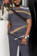 Dark Gray Men's Casual Colorblock Walking Suit-026