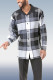 Grey Men's Black and White Plaid Casual Walking Suit
