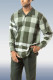Green Men's Contrast Color Long Sleeve Walking Suit 032