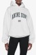 Grey Casual Letter Print Basic Hooded Collar Tops