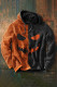 Orange Men's Casual Halloween Print Pullover Hoodie