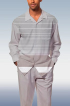 Grey Men's Fashion Casual Long Sleeve Walking Suit 005